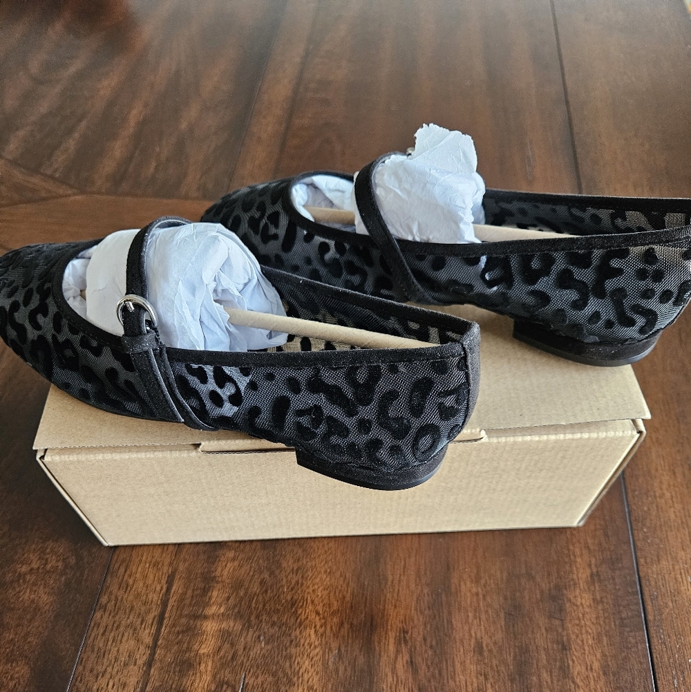 J.Crew Leopard Mesh Mary Jane Flats, 9, Black - Picture 10 of 11
